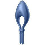 Ерекційне смарт-віброкільце ласо з регулюванням розміру Satisfyer Bullseye Blue SO6120 фото - купити в секс-шопі Чорний Кролик