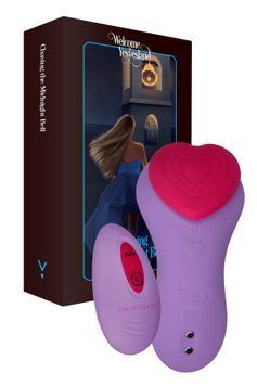 Вібратор у трусики FairyGasm HeartGem violet, на магніті, пульт ДК SX0630 фото - купити в секс-шопі Чорний Кролик