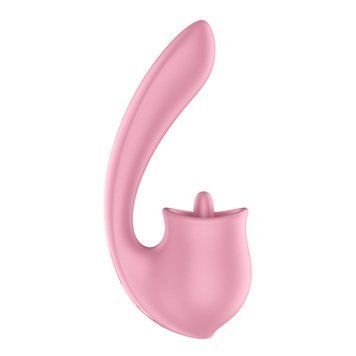 Вагінально-кліторальний вібратор Satisfyer Tongue Genius з язичком SX3852 фото - купити в секс-шопі Чорний Кролик