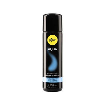 Лубрикант на водній основі pjur Aqua 250 мл, ефект оксамитової шкіри без прилипання PJ10350 фото - купити в секс-шопі Чорний Кролик