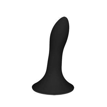 Дилдо з присоскою Adrien Lastic Hitsens 5 Black, відмінно для страпона, діаметр 2,4 см, довжина 13см AD24059 фото - купити в секс-шопі Чорний Кролик