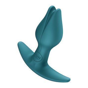 Анальна пробка Fun Factory BOOTIE FEM Bottle Green, у вигляді бутона, діаметр 2,9 см, тонкий обмежувач SX3693 фото - купити в секс-шопі Чорний Кролик