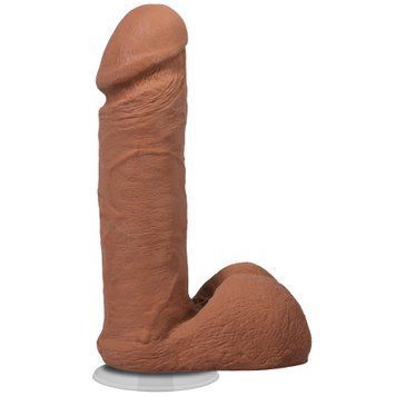 Фалоімітатор Doc Johnson The Realistic Cock ULTRASKYN - 6 Inch with Balls Caramel SX4446 фото - купити в секс-шопі Чорний Кролик
