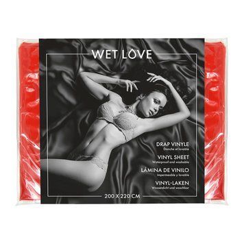 Простирадло з вінілу Fetish Tentation Red 220x200, червоне SO8287 фото - купити в секс-шопі Чорний Кролик