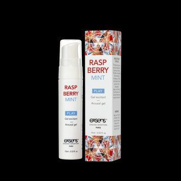 Стимулювальний гель EXSENS Kissable Raspberry Mint 15мл можна для поцілунків, охолоджувальний SO2366 фото - купити в секс-шопі Чорний Кролик