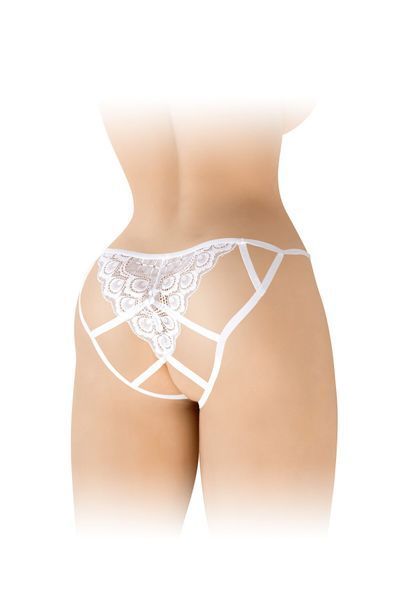 Мереживні трусики з доступом Fashion Secret Zoe White, з бантиком SX2616 фото - купити в секс-шопі Чорний Кролик