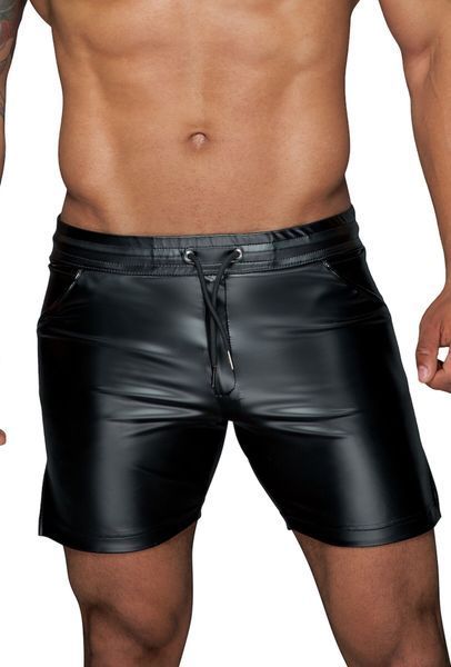 Чоловічі шорти з мокрим ефектом Noir Handmade H061 Powerwetlook shorts, 3XL SX0108 фото - купити в секс-шопі Чорний Кролик