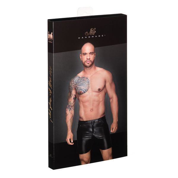 Чоловічі шорти з мокрим ефектом Noir Handmade H061 Powerwetlook shorts, 3XL SX0108 фото - купити в секс-шопі Чорний Кролик