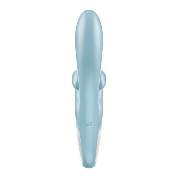 Вібратор-кролик Satisfyer Touch Me Blue, подвійний відросток, 3 потужні мотори SO7777 фото - купити в секс-шопі Чорний Кролик