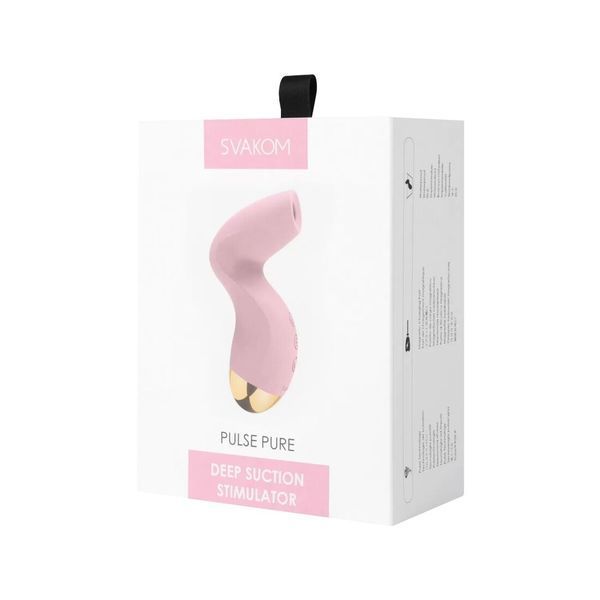 Вакуумний кліторальний стимулятор Svakom Pulse Pure Pale Pink, 5 режимів, 5 інтенсивностей у кожному SO6993 фото - купити в секс-шопі Чорний Кролик