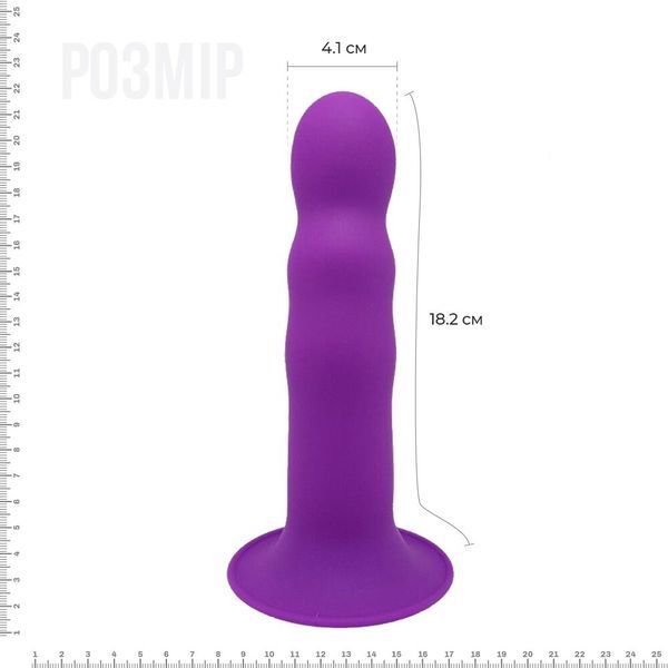 Двошаровий ділдо з вібрацією Adrien Lastic Hitsens 3 Purple, відмінно для страпона, діаметр 4 см, до SO5053 фото - купити в секс-шопі Чорний Кролик
