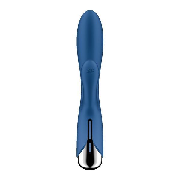 Вібратор-кролик з ротацією Satisfyer Spinning Rabbit 1 Blue, 3 мотори SX0562 фото - купити в секс-шопі Чорний Кролик