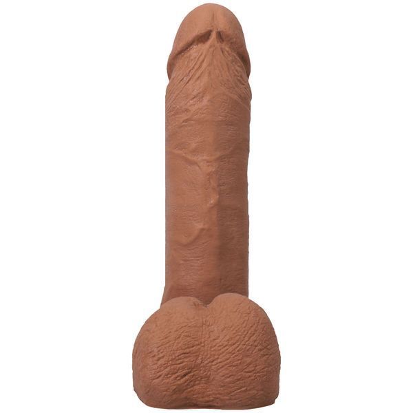 Фалоімітатор Doc Johnson The Realistic Cock ULTRASKYN - 6 Inch with Balls Caramel SX4446 фото - купити в секс-шопі Чорний Кролик