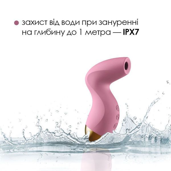 Вакуумний кліторальний стимулятор Svakom Pulse Pure Pale Pink, 5 режимів, 5 інтенсивностей у кожному SO6993 фото - купити в секс-шопі Чорний Кролик