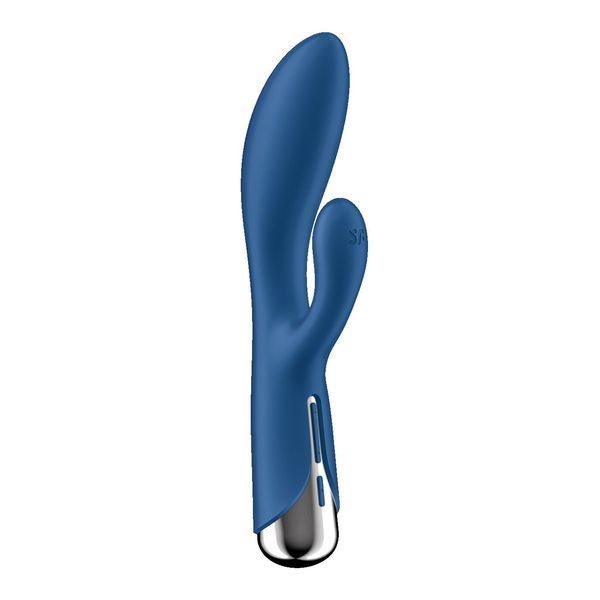 Вібратор-кролик з ротацією Satisfyer Spinning Rabbit 1 Blue, 3 мотори SX0562 фото - купити в секс-шопі Чорний Кролик