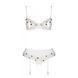 Сексуальний комплект з поясом для панчіх Passion LOVELIA SET XXL/XXXL, white SO4782 фото 5