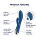 Вібратор-кролик з ротацією Satisfyer Spinning Rabbit 1 Blue, 3 мотори SX0562 фото 7