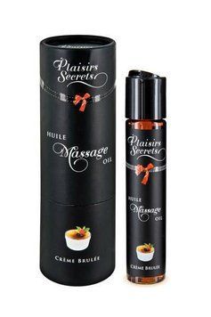 Масажна олія Plaisirs Secrets Creme Brulee (59 мл) з афродизіаками їстівна, подарункове паковання SO1840 фото - купити в секс-шопі Чорний Кролик