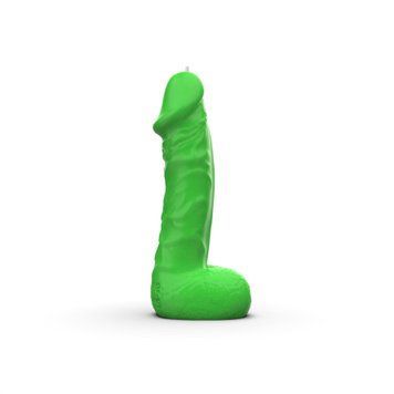 Свічка у вигляді члена Pure Bliss MINI Green 15 см SX1648 фото - купити в секс-шопі Чорний Кролик