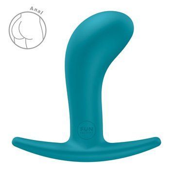 Анальна пробка Fun Factory BOOTIE M Aquamarine, діаметр 3,3 см, тонкий обмежувач SX3729 фото - купити в секс-шопі Чорний Кролик