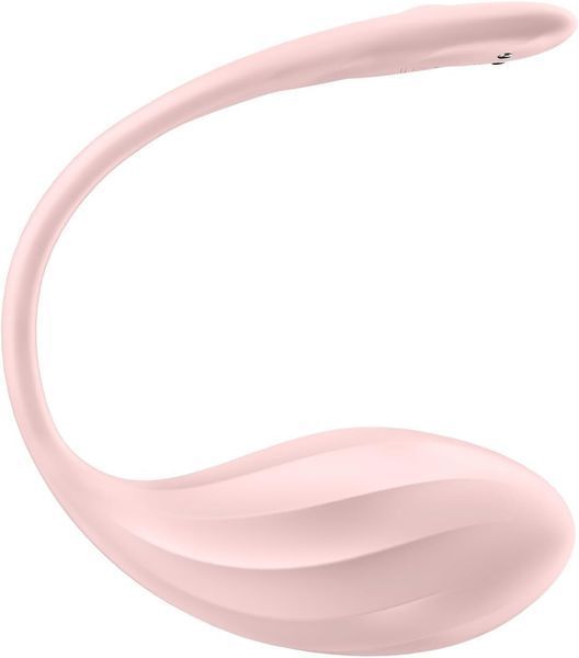 Смарт-віброяйце Satisfyer Ribbed Petal Connect App Black, керування зі смартфона, пульт ДК SX1222 фото - купити в секс-шопі Чорний Кролик