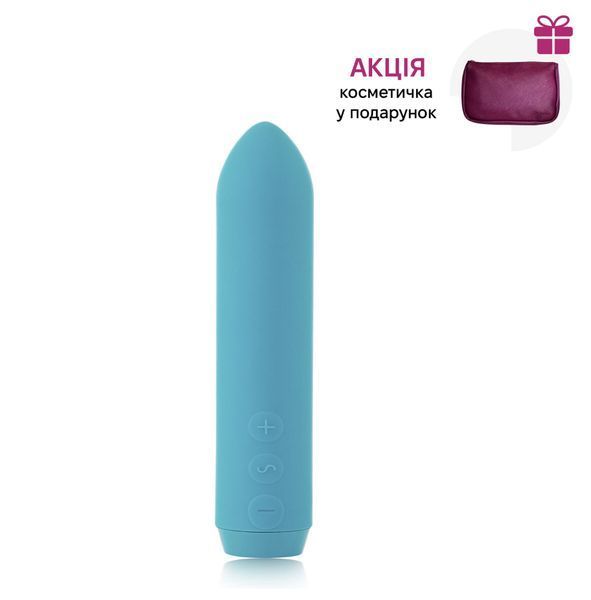 Мінівібратор Je Joue - Classic Bullet Vibrator Teal з глибокою вібрацією і фіксацією на палець + подарунок косметичка SO3030 фото - купити в секс-шопі Чорний Кролик