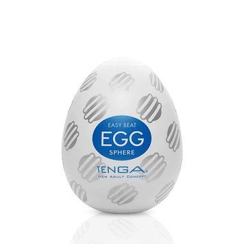 Мастурбатор-яйце Tenga Egg Sphere з багаторівневим рельєфом SO5491 фото - купити в секс-шопі Чорний Кролик