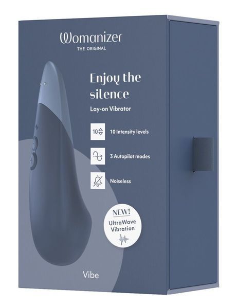 Мінівібратор Womanizer Vibe Dark Blue, 3 авторежими + 10 рівнів інтенсивності SX2145 фото - купити в секс-шопі Чорний Кролик