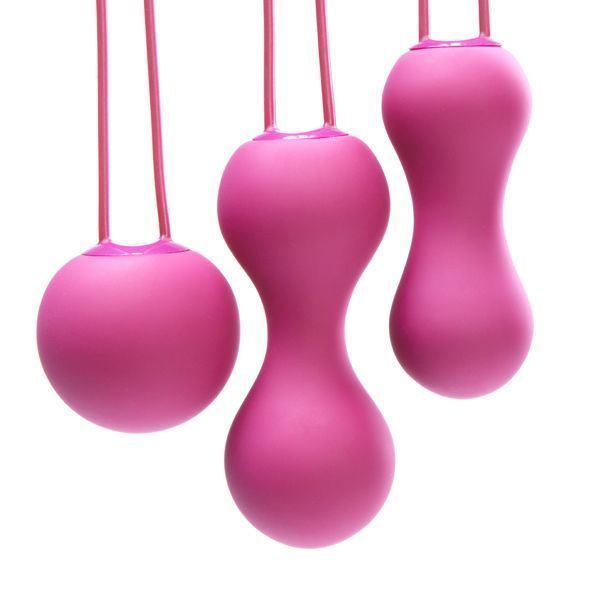 Набір вагінальних кульок Je Joue - Ami Fuchsia, діаметр 3,8-3,3-2,7см, вага 54-71-100гр + подарунок косметичка SO3044 фото - купити в секс-шопі Чорний Кролик