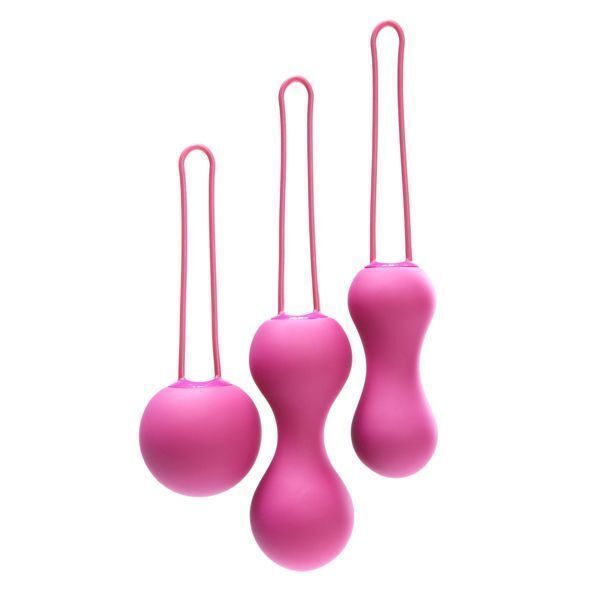 Набір вагінальних кульок Je Joue - Ami Fuchsia, діаметр 3,8-3,3-2,7см, вага 54-71-100гр + подарунок косметичка SO3044 фото - купити в секс-шопі Чорний Кролик