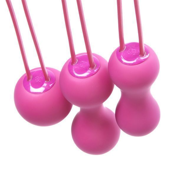 Набір вагінальних кульок Je Joue - Ami Fuchsia, діаметр 3,8-3,3-2,7см, вага 54-71-100гр + подарунок косметичка SO3044 фото - купити в секс-шопі Чорний Кролик