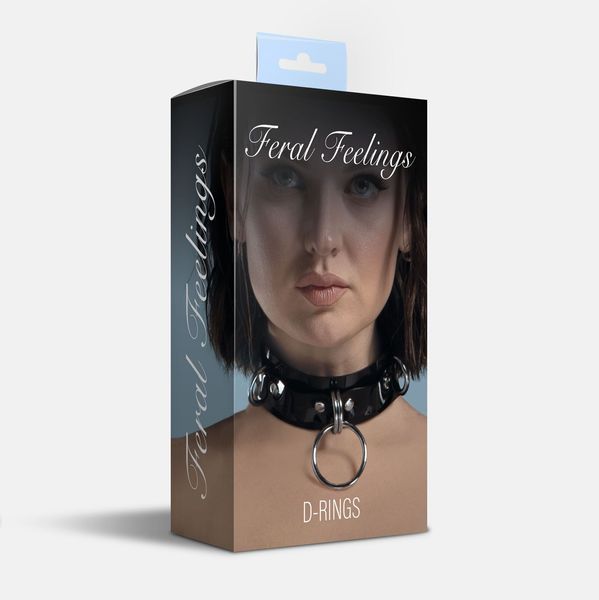 Нашийник для фіксації Feral Feelings - D-Rings Black SO9282 фото - купити в секс-шопі Чорний Кролик
