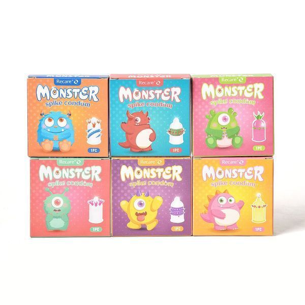 Насадка на член Recare Red Monster Spike Condom (презерватив з рядами шипів) SX3356 фото - купити в секс-шопі Чорний Кролик