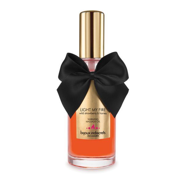 Розігрівальна олія Bijoux Indiscrets Light my Fire &ndash; Wild Strawberry&Honey SO5937 фото - купити в секс-шопі Чорний Кролик