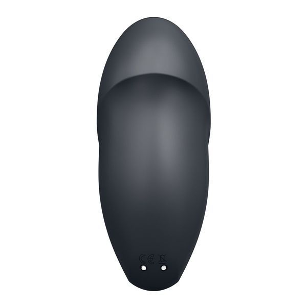 Вібростимулятор-пульсатор Satisfyer Tap & Climax 1 Grey, ефект постукування пальцем, 2 мотори SX0567 фото - купити в секс-шопі Чорний Кролик