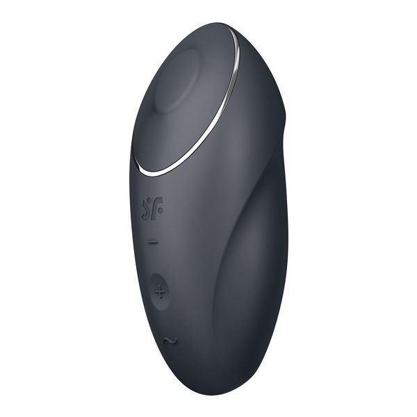 Вібростимулятор-пульсатор Satisfyer Tap & Climax 1 Grey, ефект постукування пальцем, 2 мотори SX0567 фото - купити в секс-шопі Чорний Кролик