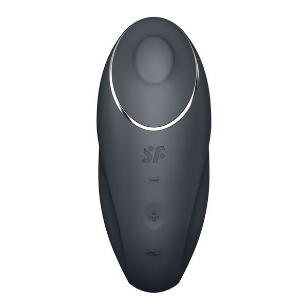 Вібростимулятор-пульсатор Satisfyer Tap & Climax 1 Grey, ефект постукування пальцем, 2 мотори SX0567 фото - купити в секс-шопі Чорний Кролик