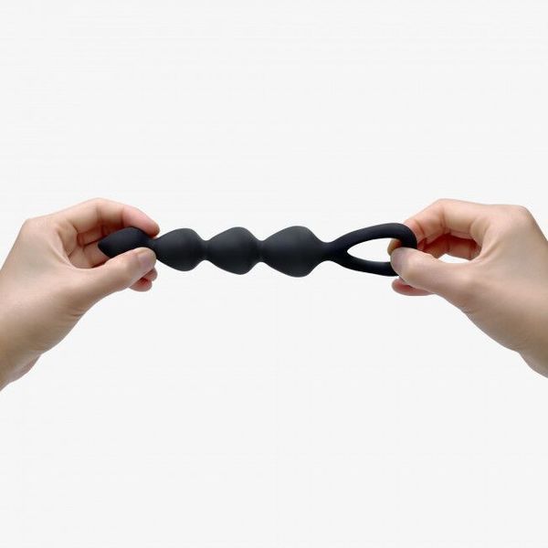 Анальний ланцюжок Love To Love BING BANG L - BLACK ONYX SO5083 фото - купити в секс-шопі Чорний Кролик