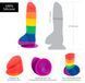 Райдужний фалоімітатор ADDICTION - JUSTIN - 8 "- RAINBOW, 20,3 см, силікон, вібропуля в подарунок SO4533 фото 5