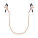 Затискачі для сосків з перлинним ланцюжком Rosy Gold - Nipple Clamps Pearls SX3898 фото 1