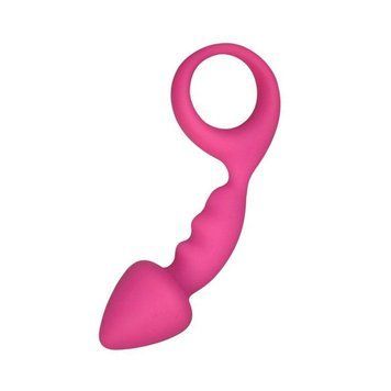 Анальна пробка Adrien Lastic Budy Pink із стимулюючою ніжкою, макс. діаметр 2,5 см AD20081 фото - купити в секс-шопі Чорний Кролик