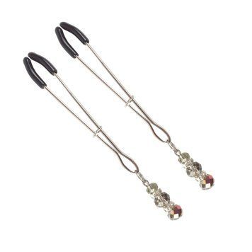 Затискач для сосків Art of Sex - Nipple Clamps Lovely Grey SO5861 фото - купити в секс-шопі Чорний Кролик
