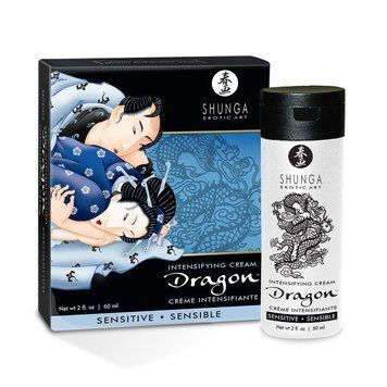 Стимулювальний крем для пар Shunga Dragon Cream SENSITIVE (60 мл) ніжніший ефект SO2524 фото - купити в секс-шопі Чорний Кролик