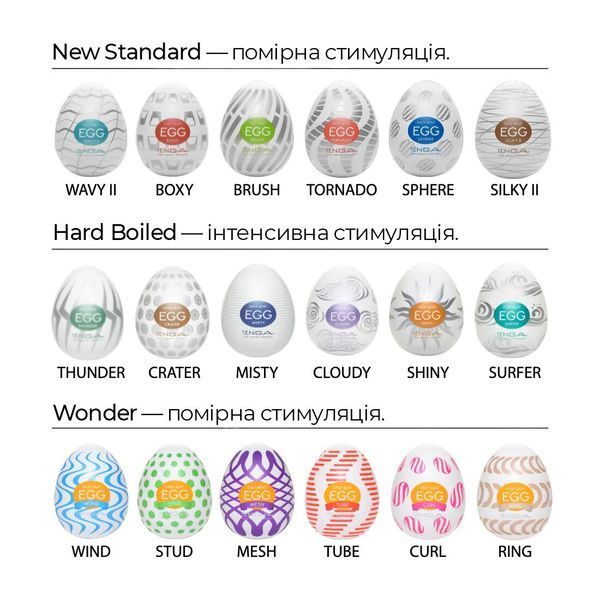 Мастурбатор-яйце Tenga Egg Silky II з рельєфом у вигляді павутини SO5492 фото - купити в секс-шопі Чорний Кролик