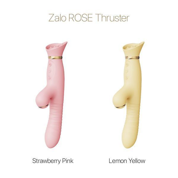 Пульсатор-вібратор із вакуумною стимуляцією клітора Zalo - ROSE Thruster Lemon Yellow SO6683 фото - купити в секс-шопі Чорний Кролик