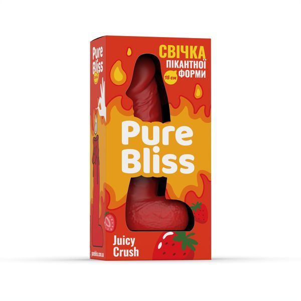 Ароматна свічка пікантної форми Pure Bliss Red Juicy Crush (Ягідний вибух) 15 см SX3034 фото - купити в секс-шопі Чорний Кролик