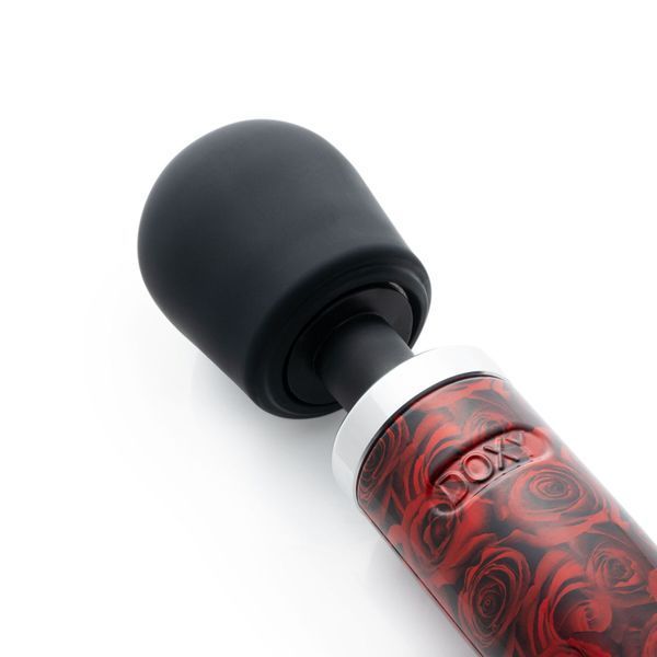 Вібромасажер DOXY Die Cast ROSE PATTERN, дуже потужний, живлення 220В, металевий корпус SO8017 фото - купити в секс-шопі Чорний Кролик