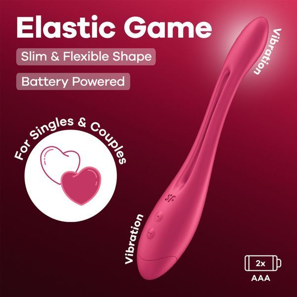 Універсальний гнучкий вібратор для пар Satisfyer Elastic Game Battery Series SX3838 фото - купити в секс-шопі Чорний Кролик