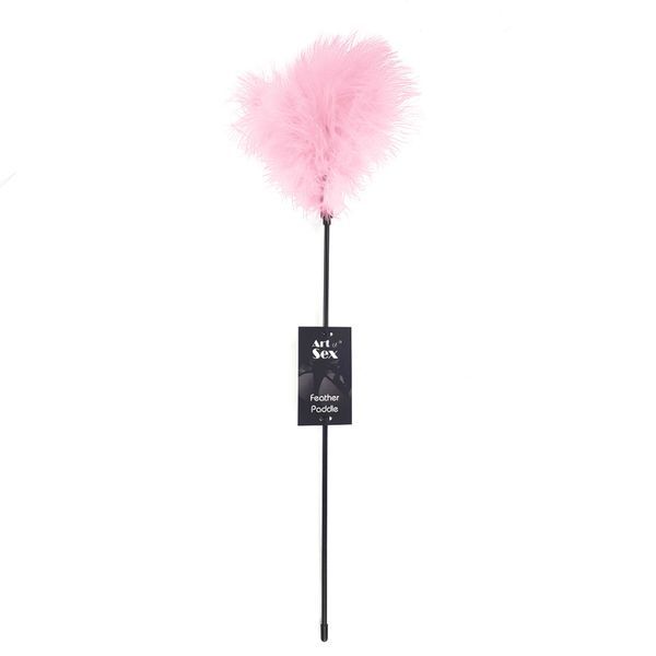Лоскітка з пером індика Art of Sex &ndash; Feather Paddle, рожева SO6615 фото - купити в секс-шопі Чорний Кролик