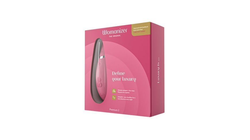 Вакуумний кліторальний стимулятор Womanizer Premium 2 - Raspberry, функції Autopilot та Smart Silenc SO8753 фото - купити в секс-шопі Чорний Кролик